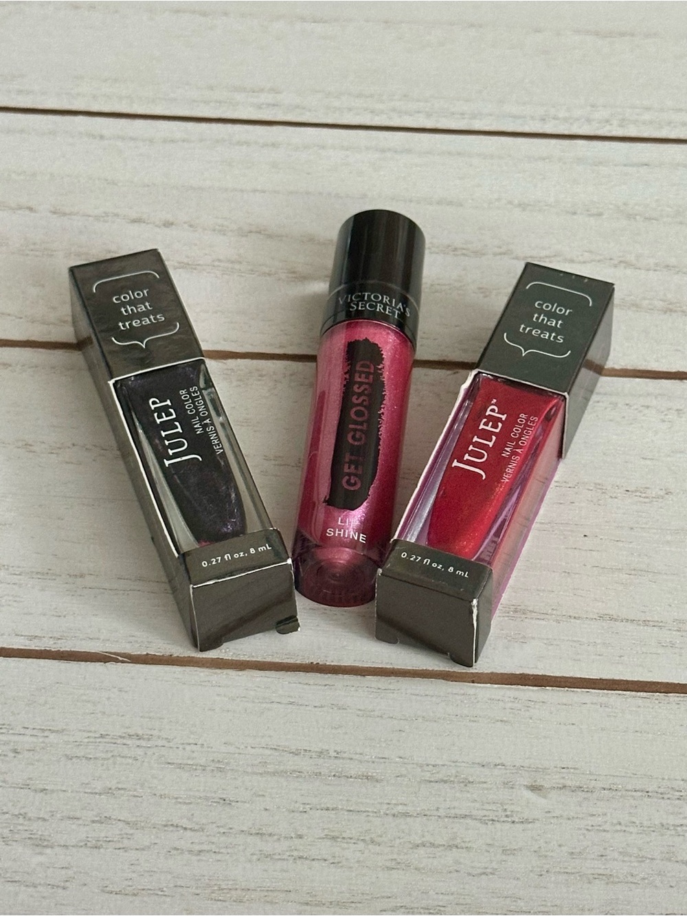 NEW Julep Nail Polish VS Victoria’s Secret Get Glossed Lip Gloss 3 Pc